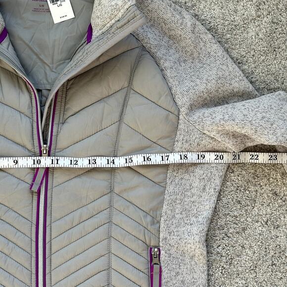 New Express EXP Core Performance Zip Jacket Women Large Puffer Quilted Fleece - Picture 3 of 13